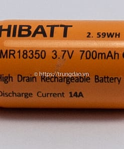 Pin HIBATT IMR18350 3.7V 700mAh (HIBATT IMR18350 3.7V 700mAh battery horizontal-side)